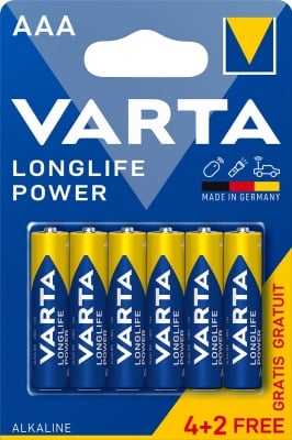 БАТЕРИЯ VARTA POWER АЛКАЛНА LR03 АAA 4+2 БР