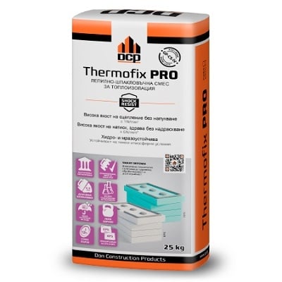 DCP THERMOFIX PRO ШПАКЛОВКА ЗА ИЗОЛАЦИЯ СИВА 25 КГ