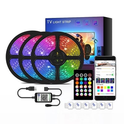 BLUETOOTH 5V LED TV ЛЕНТА 3M С USB, КОМПЛЕКТ