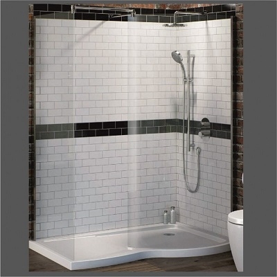 ИНТЕР КЕРАМИК ДУШ КАБИНА С КОРИТО 7513R WALK IN 140/90