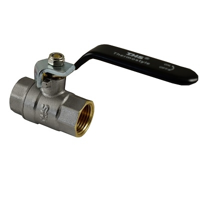 THS СПИРАТЕЛЕН КРАН 1 СФЕРИЧЕН Ж-Ж ПЪЛЕН ОТВОР ЧЕРНА РЪКОХВ.