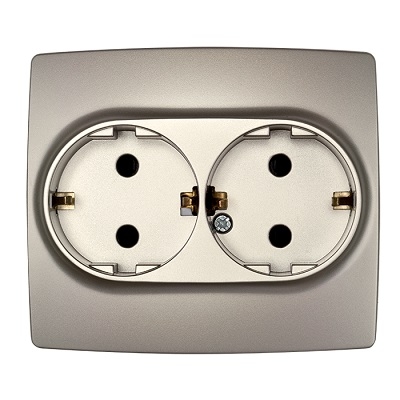 КОНТАКТ ДBОЕН ШУКО С ВИНТ ШАМПАНСКО МЕТАЛИК