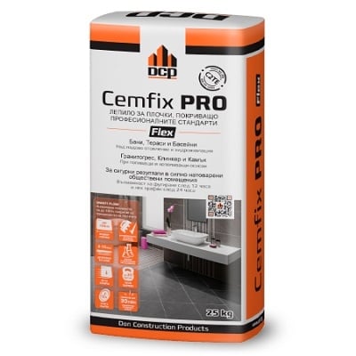 DCP CEMFIX PRO ЛЕПИЛО ГРАНИТОГРЕС СИВО 25 КГ