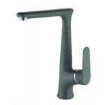 ИНТЕР КЕРАМИК СМЕСИТЕЛ ГРАНИТ СТОЯЩ ЗА КУХНЯ ВИСОК СИВ