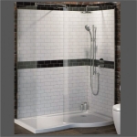 ИНТЕР КЕРАМИК ДУШ КАБИНА С КОРИТО 7513R WALK IN 140/90