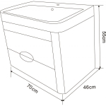 ИНТЕР КЕРАМИК ДОЛЕН ШКАФ+МИВКА 7046 55/46/70