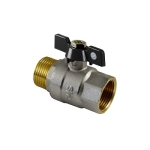 THS СПИРАТЕЛЕН КРАН 1 СФЕРИЧЕН ПЕРЧАТ М-Ж ПЪЛЕН ОТВОР ЧЕРНА РЪКОХВ.