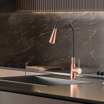 ИНТЕР КЕРАМИК СМЕСИТЕЛ ХАВАНА СТОЯЩ ЗА КУХНЯ СТАРО ЗЛАТО/ЧЕРНО