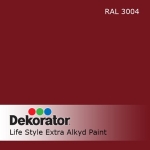 МЕГАХИМ ДЕКОРАТОР  ЕКСТРА АЛКИДНА 2.5 Л RAL3004 ПУРПУРНО ЧЕРВЕН