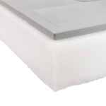 МАЛАМАШКА С ГЪБА БЯЛА СИТНА 28Х14 PVC ДРЪЖКА WORKEE